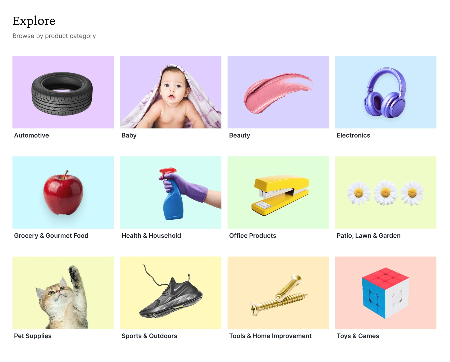 Browse by product category