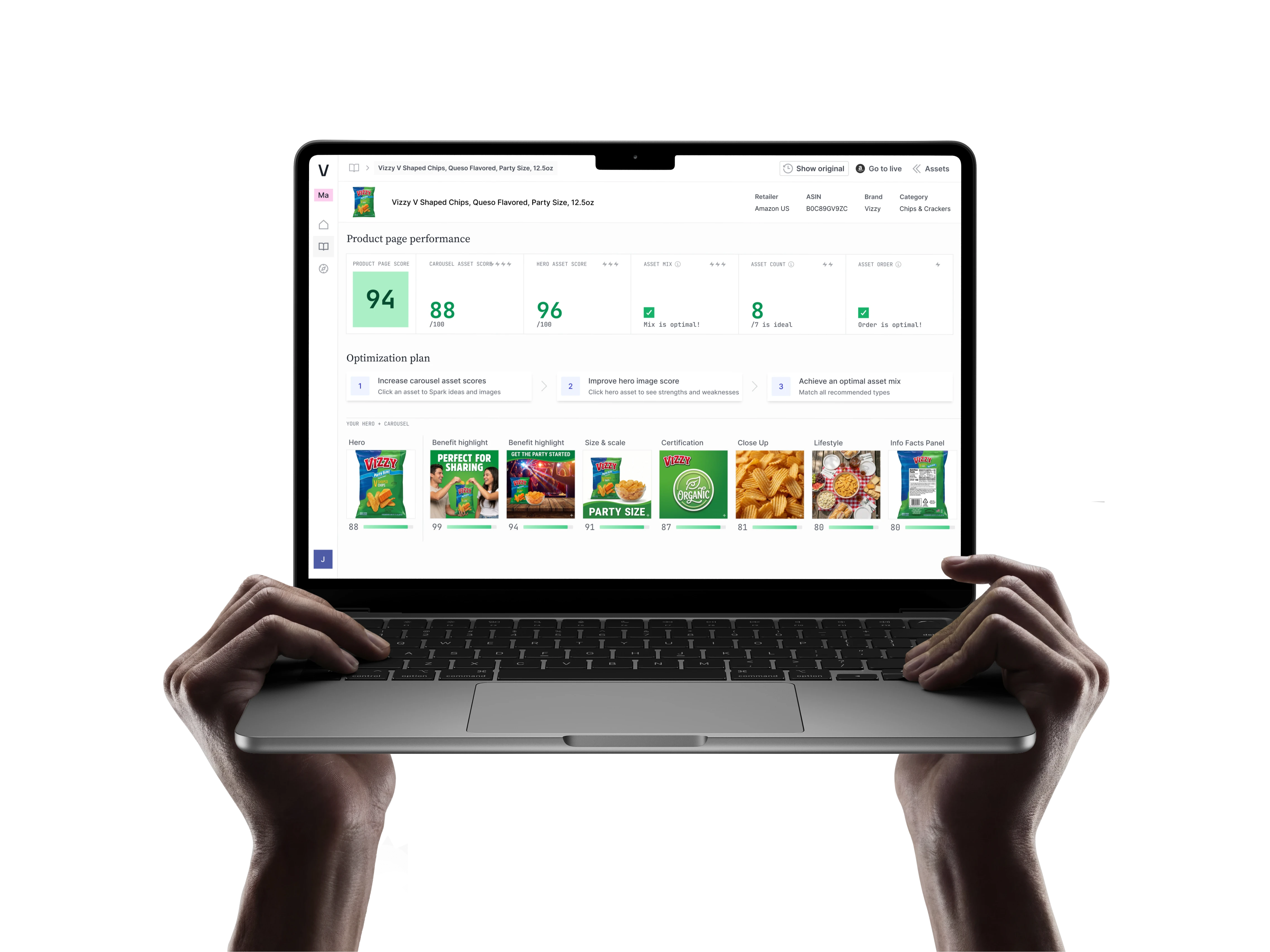 The Vizit platform on a laptop