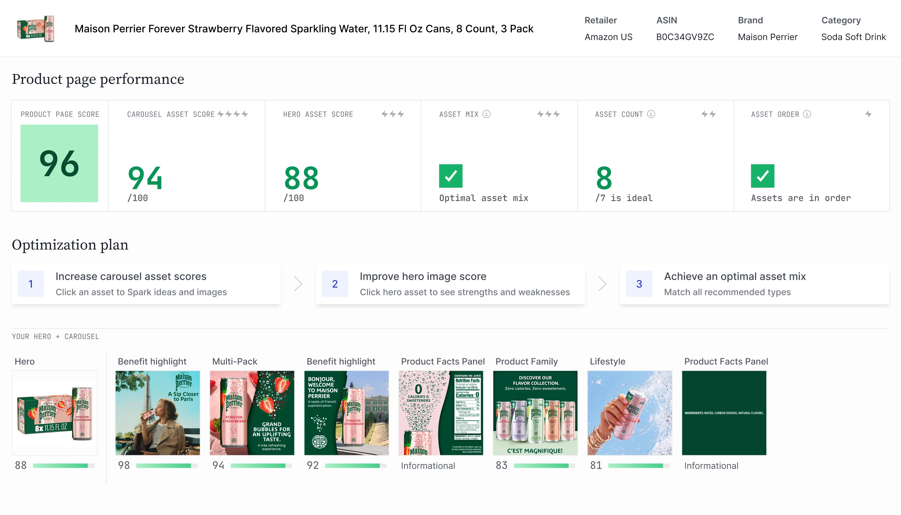 Product page performance and optimization plan in Vizit